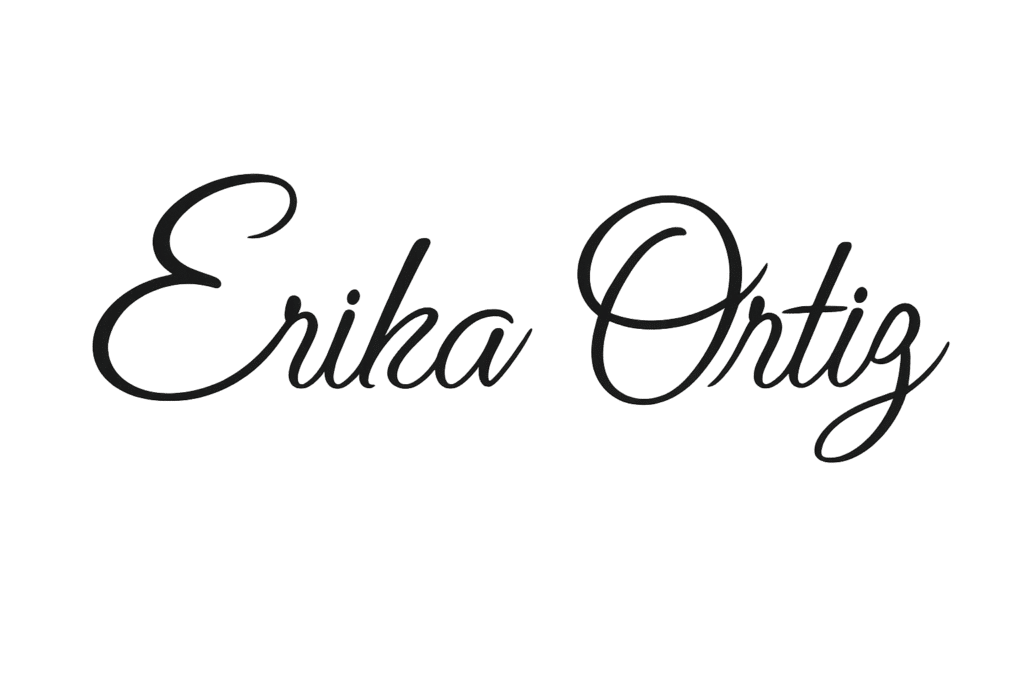 elegant script of erika ortiz